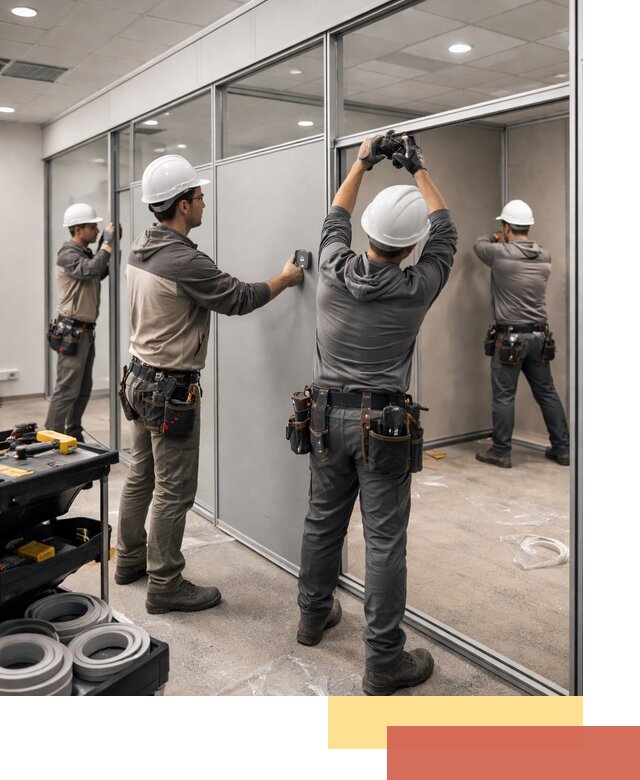 Мобильные офисные перегородки под ключ в Беслане