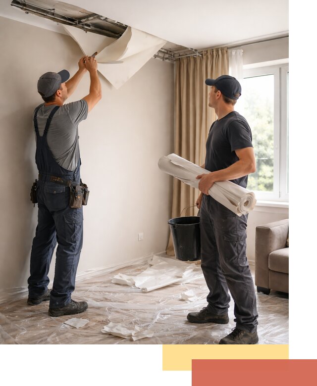 Демонтаж натяжного потолка в Беслане быстро и аккуратно