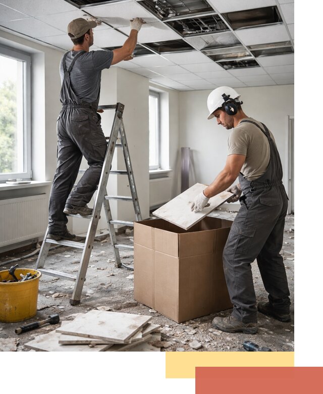 Демонтаж потолочной плитки в Беслане быстро и аккуратно