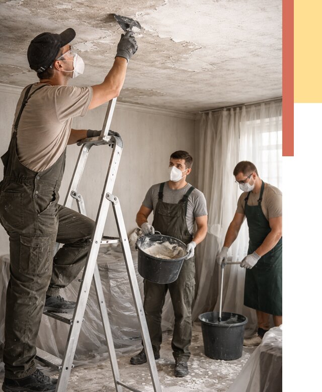 Удаление побелки с потолка в Беслане от 2532 руб. быстро и недорого | ОТДЕЛОЧНИК-Бсл