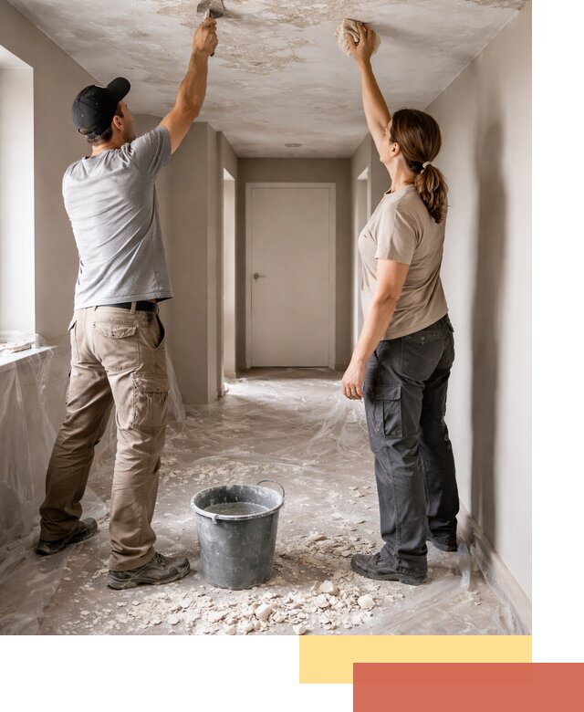 Удаление побелки с потолка в Беслане — быстро и аккуратно