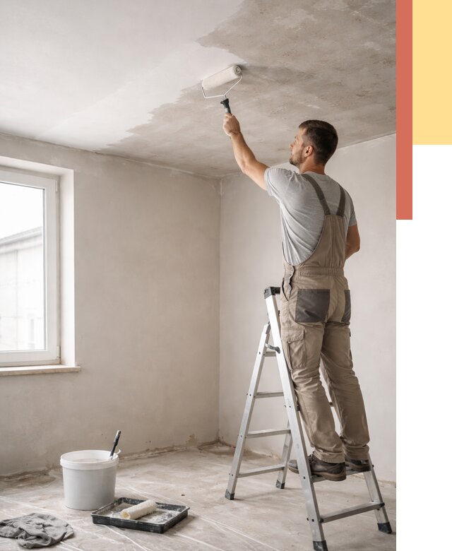 Грунтовка потолка в Беслане от 2532 руб. — быстро и недорого | ОТДЕЛОЧНИК-Бсл