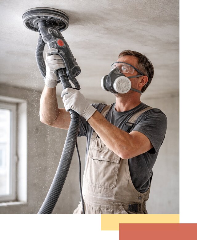 Шлифовка потолка в Беслане — качественная подготовка под отделку