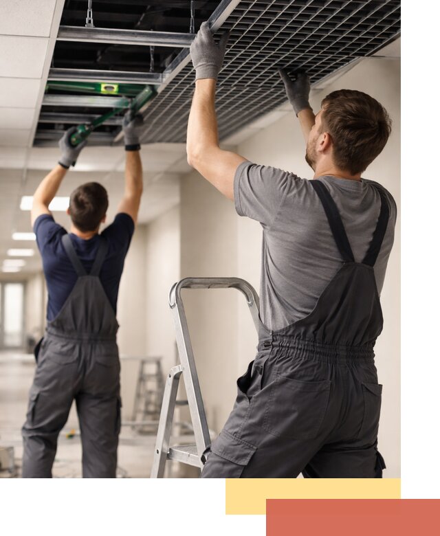 Монтаж потолка Грильято в Беслане: установка под ключ качественно