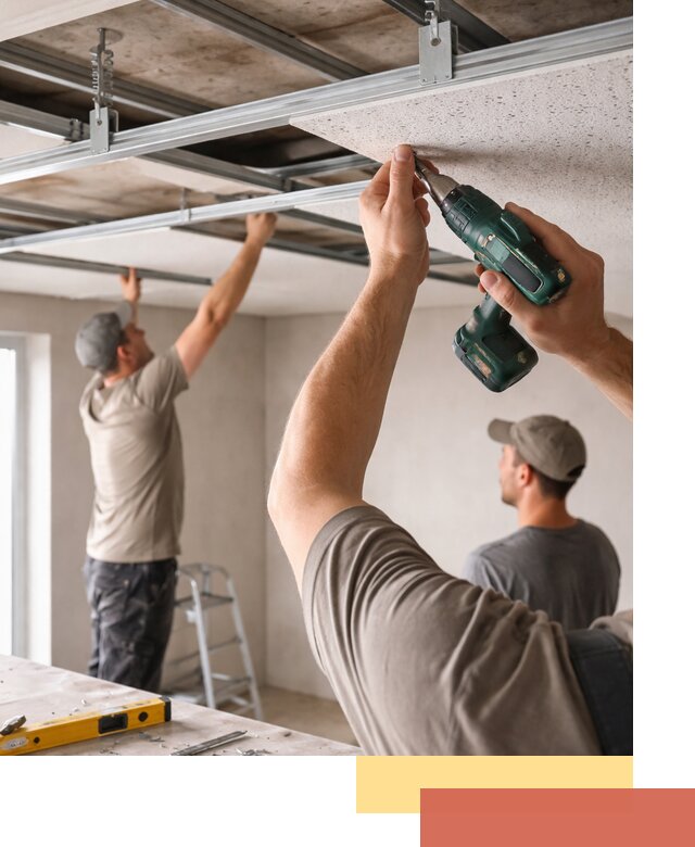 Монтаж акустического потолка в Беслане под ключ