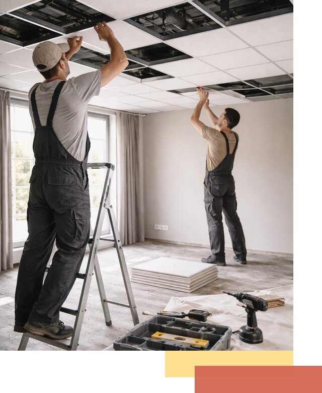 Замена плит подвесного потолка в Беслане быстро и качественно