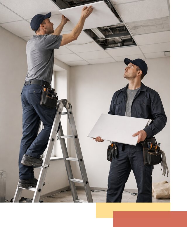 Обслуживание подвесного потолка в Беслане — ремонт и чистка