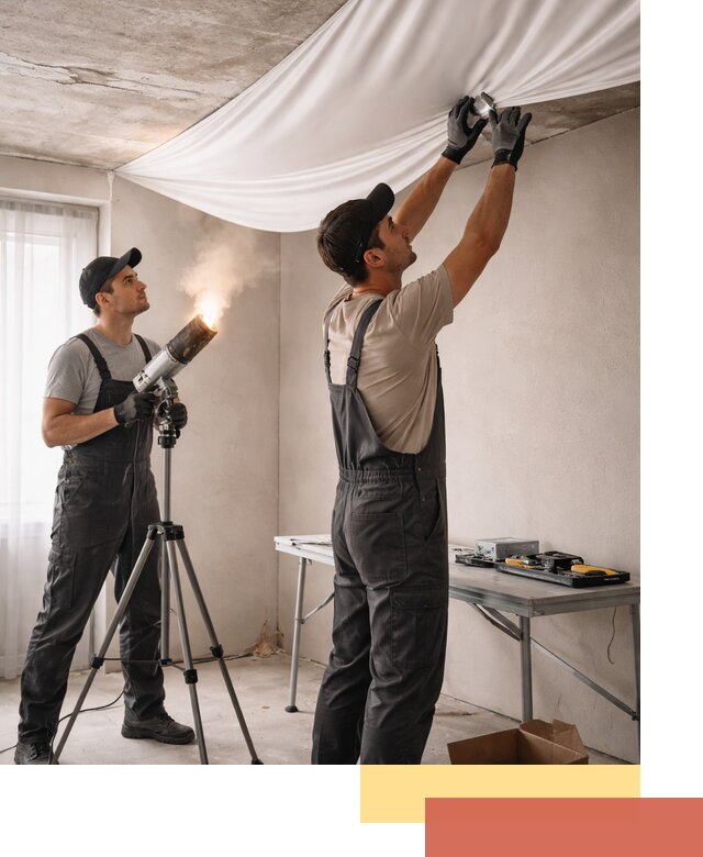 Установка натяжного потолка под ключ в Беслане