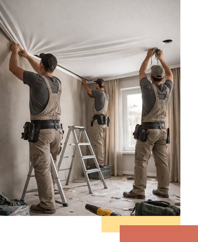 Монтаж матового натяжного потолка в Беслане качественно и быстро