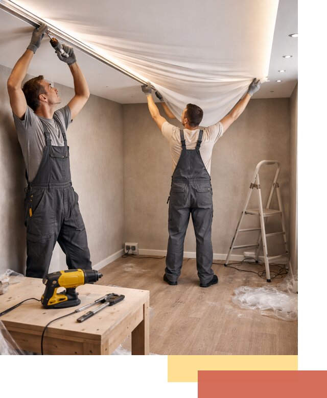 Монтаж натяжного потолка с подсветкой в Беслане цена и сроки