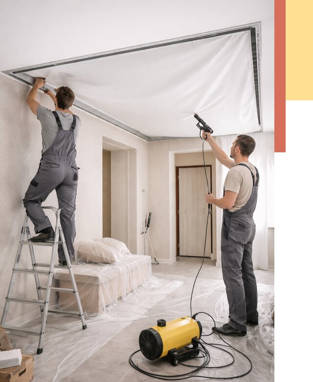 Монтаж натяжного потолка в прихожей в Беслане от 2683 руб. под ключ | ОТДЕЛОЧНИК-Бсл