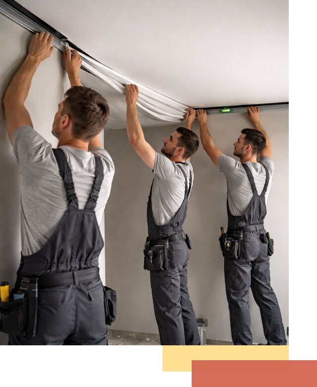 Теневые натяжные потолки в Беслане: монтаж и отделка быстро и качественно