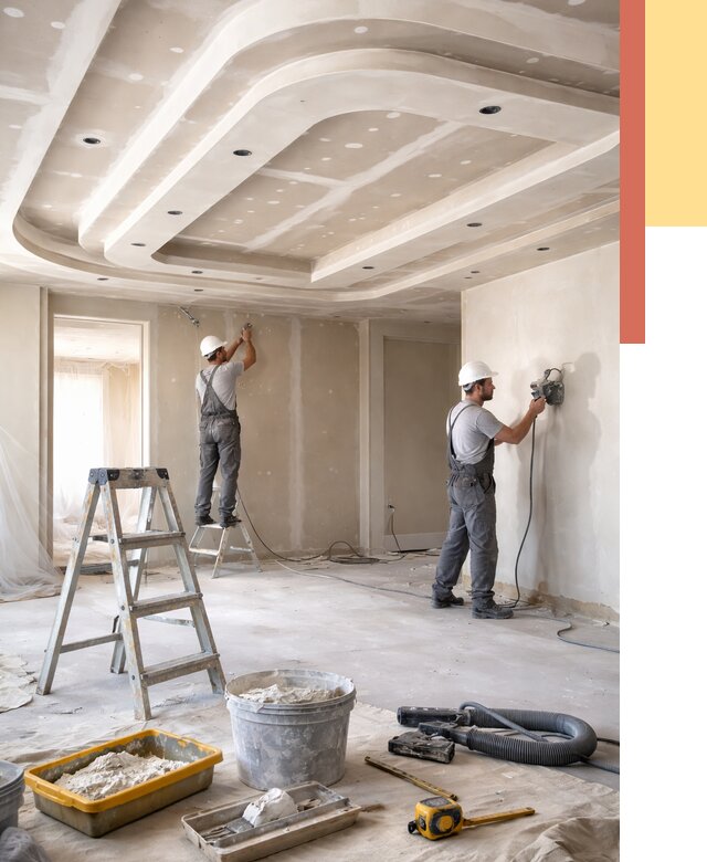 Многоуровневый потолок из гипсокартона в Беслане от 759 руб. под ключ | ОТДЕЛОЧНИК-Бсл