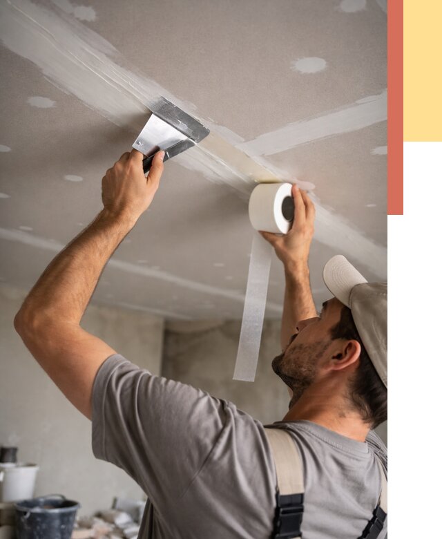 Обработка швов потолка ГКЛ в Беслане от 7595 руб. под ключ | ОТДЕЛОЧНИК-Бсл