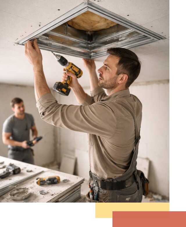 Монтаж люка в потолок из ГКЛ в Беслане