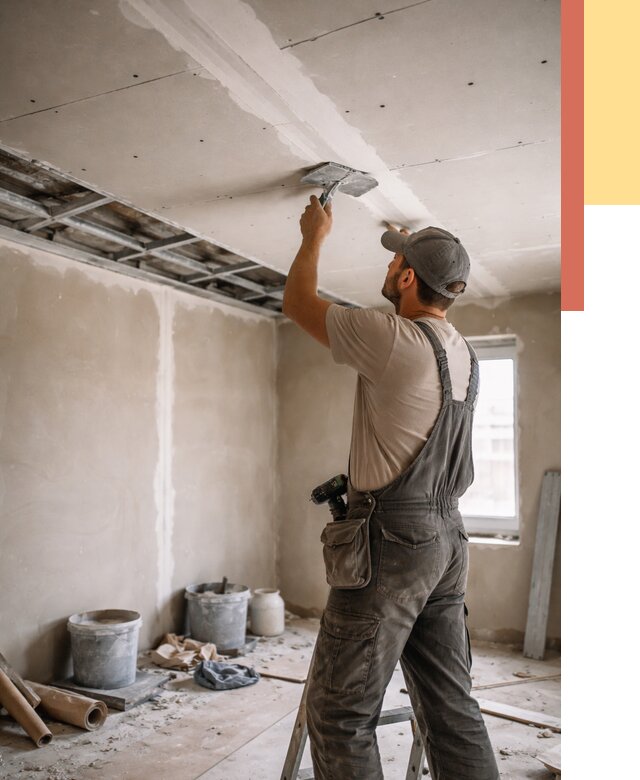 Ремонт потолка из гипсокартона в Беслане от 658 руб./м² — быстро и недорого | ОТДЕЛОЧНИК-Бсл