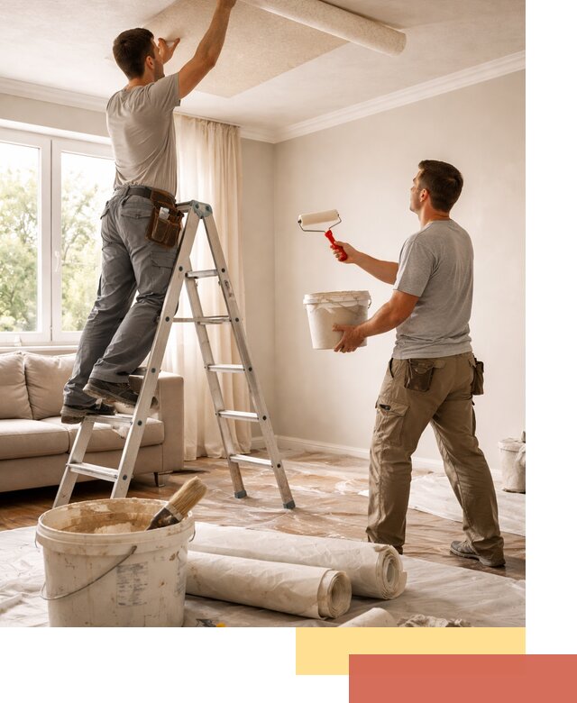 Поклейка обоев на потолок в Беслане — качественно и быстро