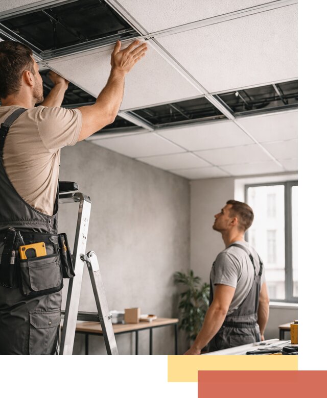 Монтаж потолочной плитки в Беслане качественно и в срок