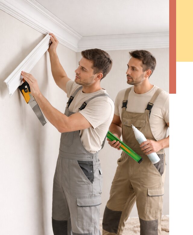 Монтаж потолочного плинтуса в Беслане от 2329 руб. — быстро и недорого | ОТДЕЛОЧНИК-Бсл