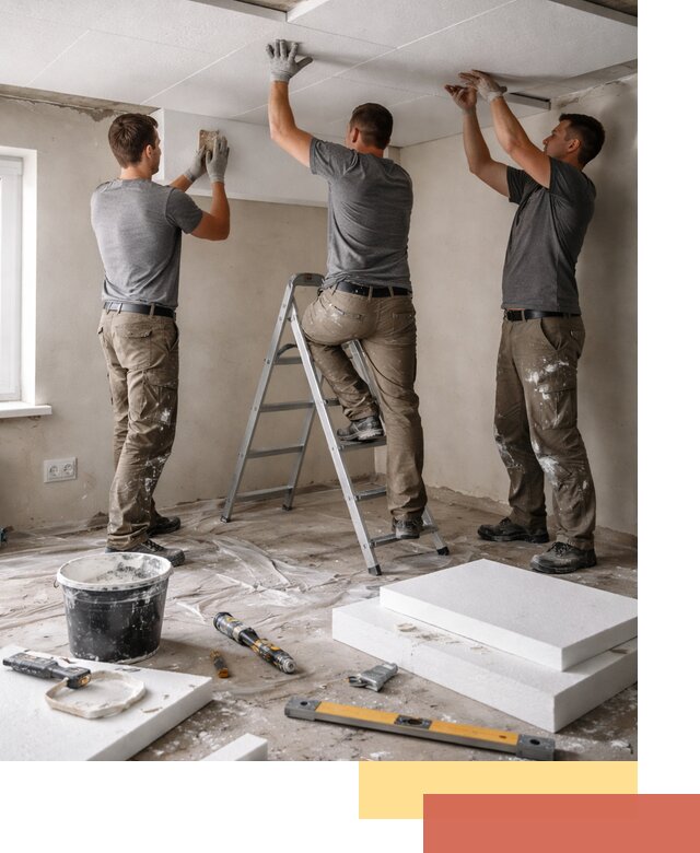 Утепление потолка пенопластом в Беслане быстро и качественно